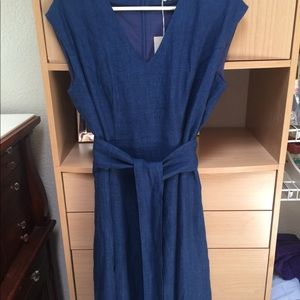 Beautiful blue linen Boden dress